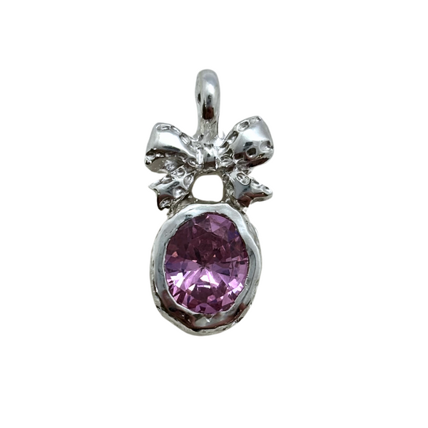 Dewdrop Charm - Pink | Sterling Silver