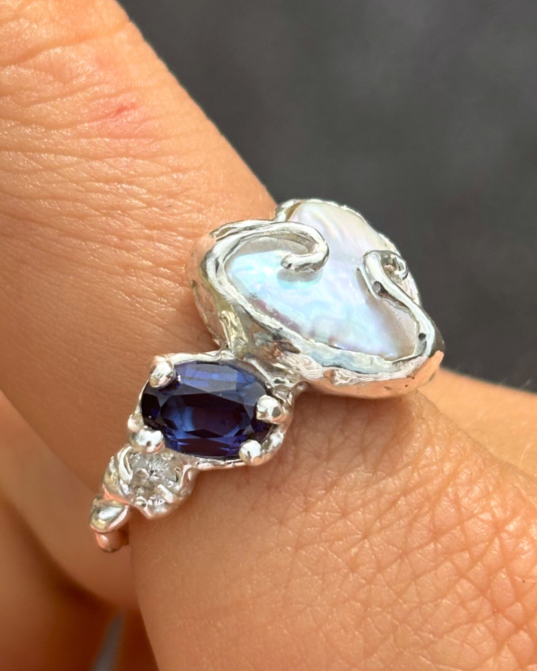 Aphrodite Ring | Pearl & Opal - Sunny on a Cloud