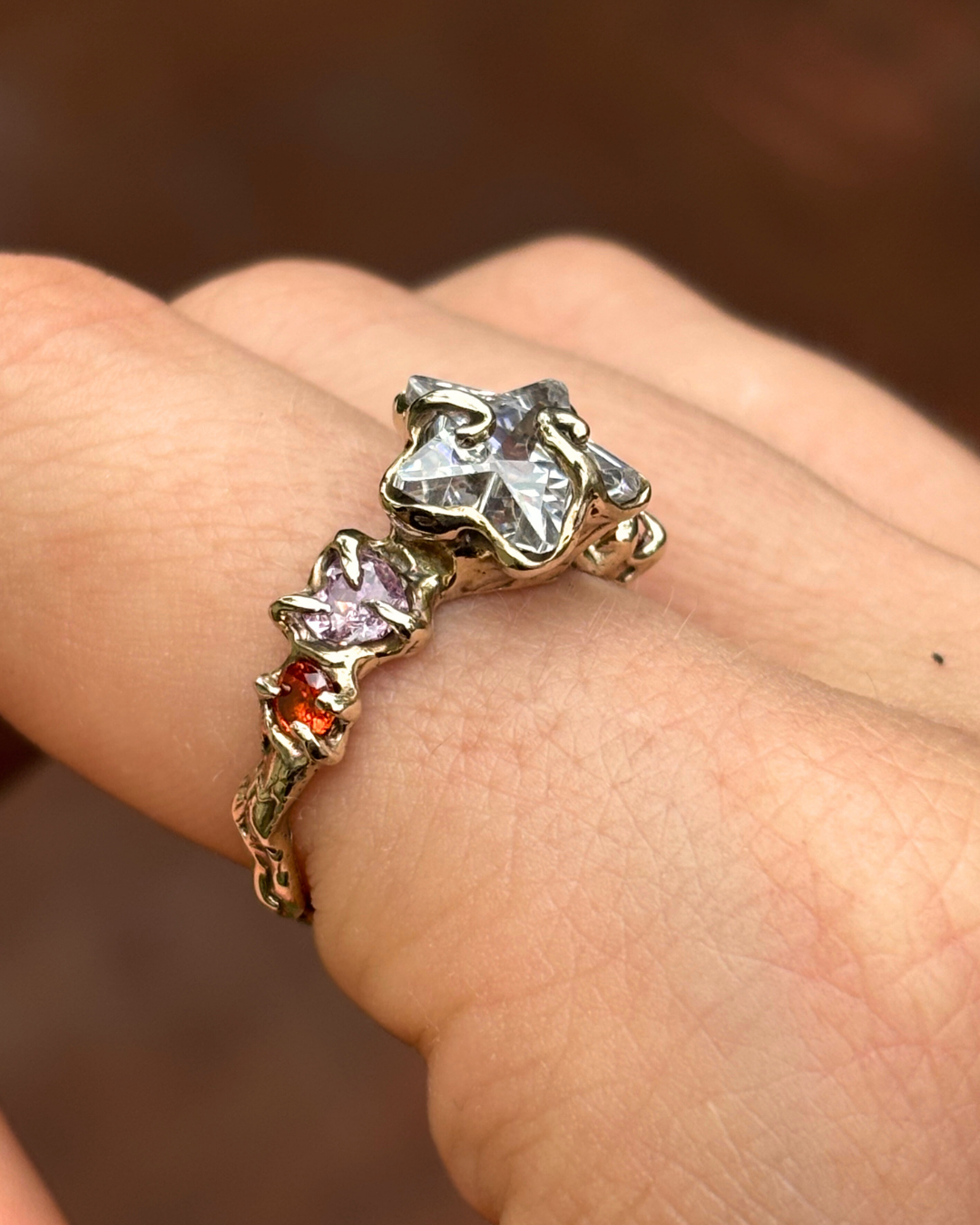 Astre Ring | Solid Gold - Sunny on a Cloud - Unique Organic Rings