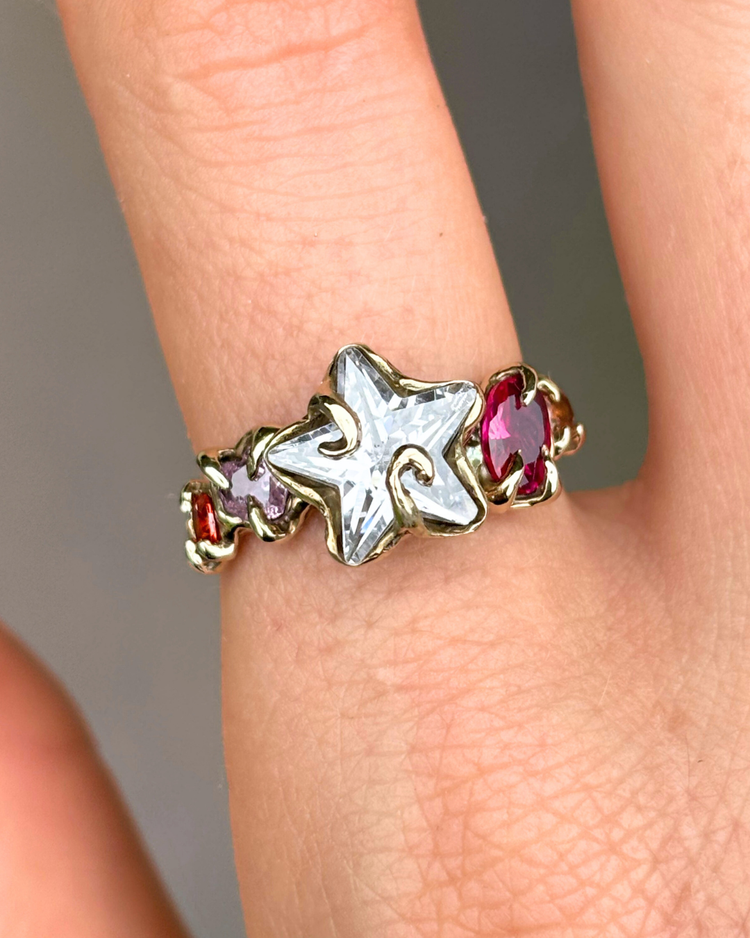 Astre Ring | Solid Gold - Sunny on a Cloud - Unique Organic Rings