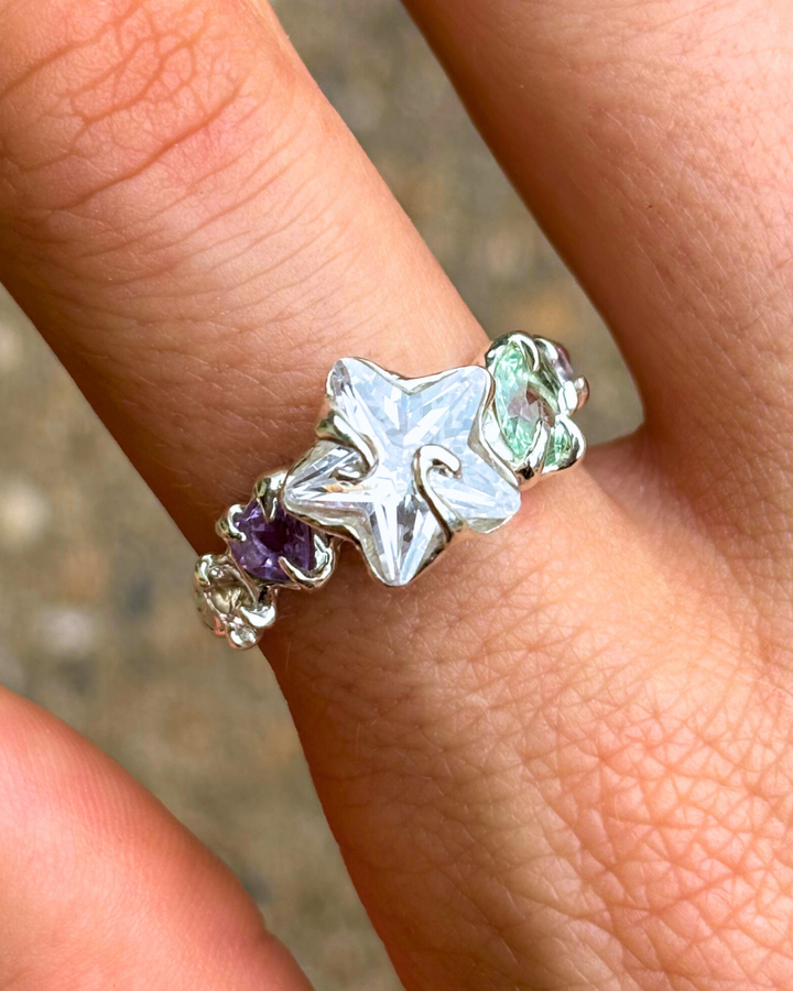 Astre ring in sage colourway