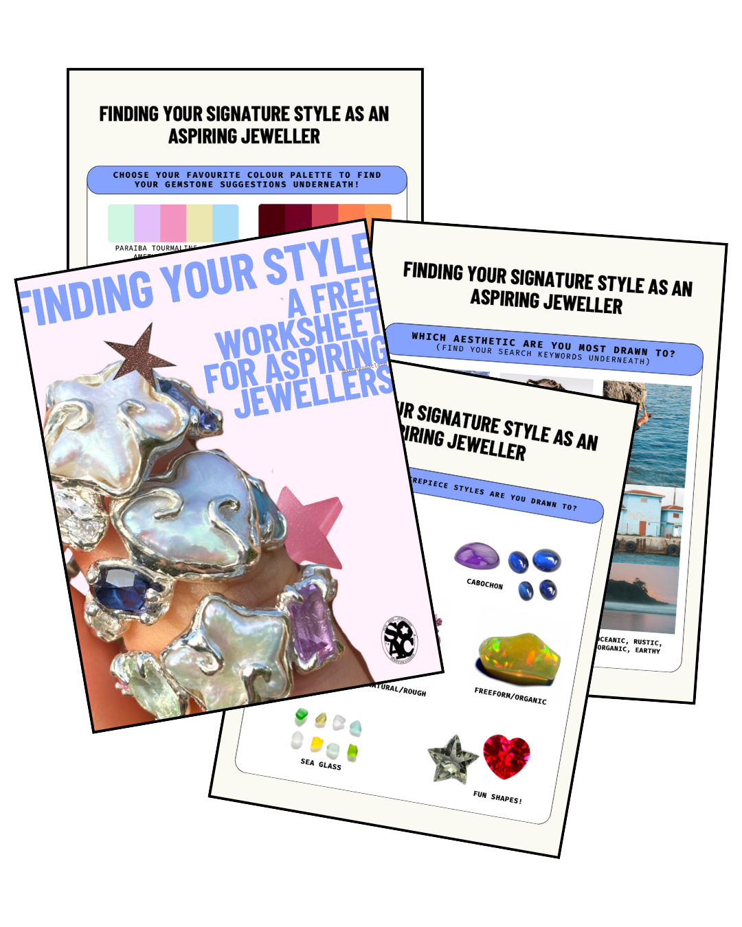 Finding Your Style Free Worksheet - Sunny on a Cloud - Unique Organic Rings
