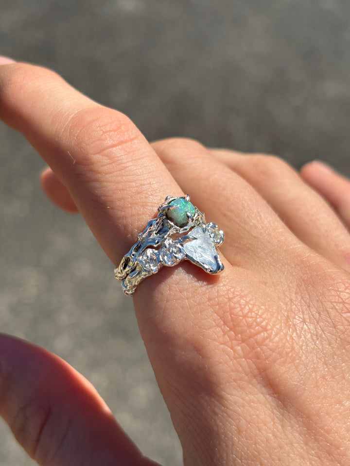 Lyra Ring Set | Opal - Sunny on a Cloud