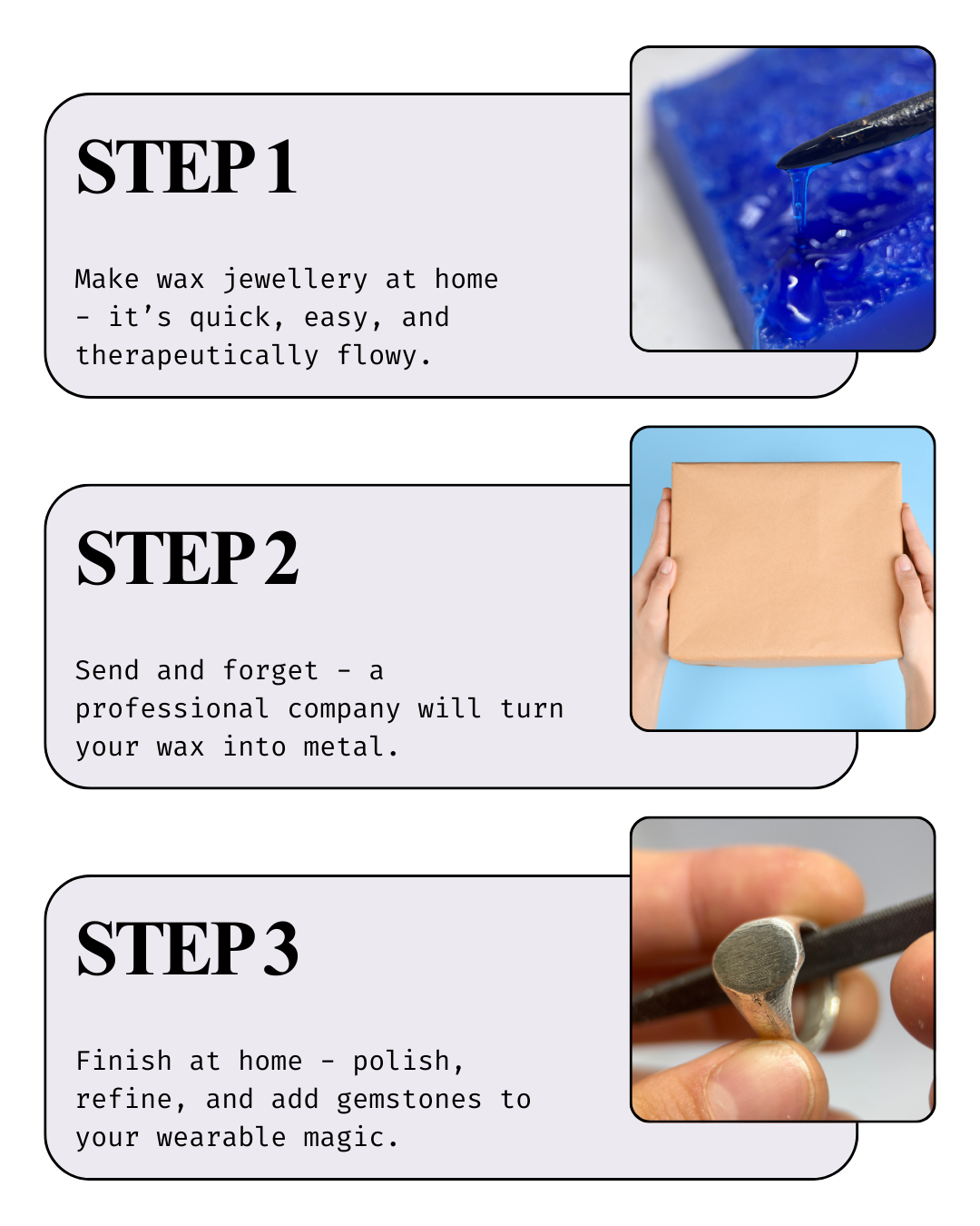 Lost Wax Course Bundle - Sunny on a Cloud - Unique Organic Rings