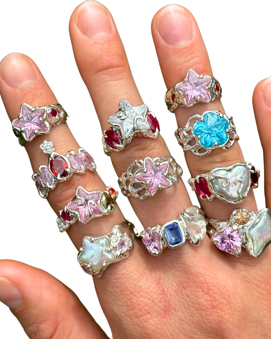 Custom Jewellery - Sunny on a Cloud - Unique Organic Rings
