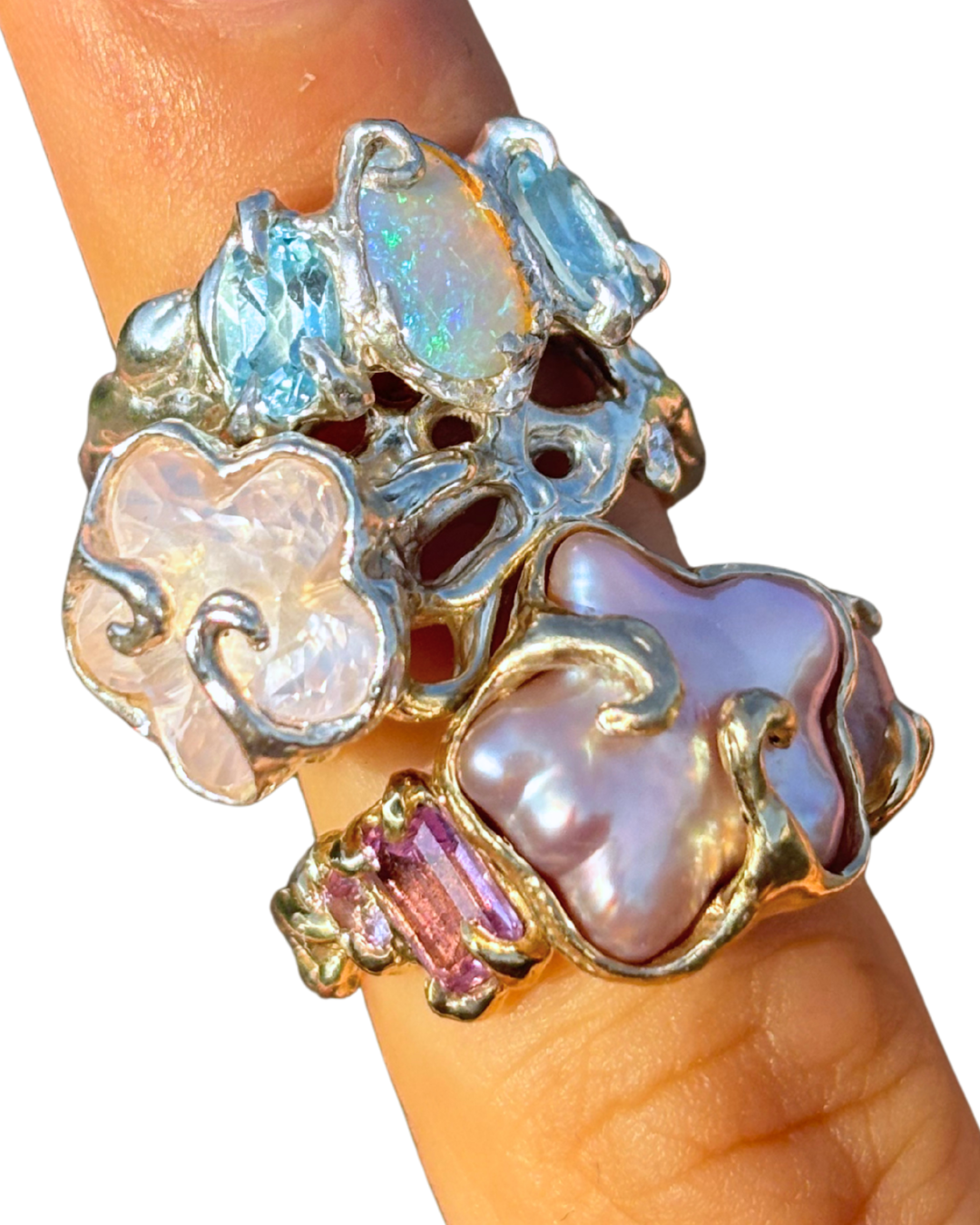 Aphrodite Ring | Gold & Pink - Sunny on a Cloud